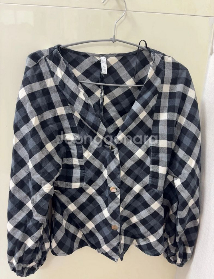자라 체크 셔츠--1