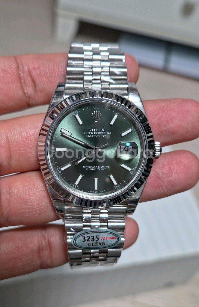 클린 롤렉스 데이저스트 민트그린 41mm--0