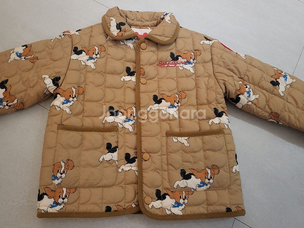 (시착만)베베드피노 올오버 퍼피 패딩 재킷 120--0