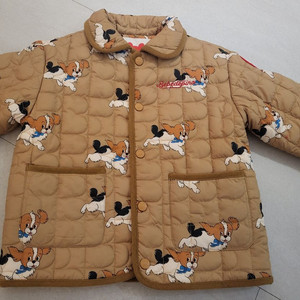 (시착만)베베드피노 올오버 퍼피 패딩 재킷 120