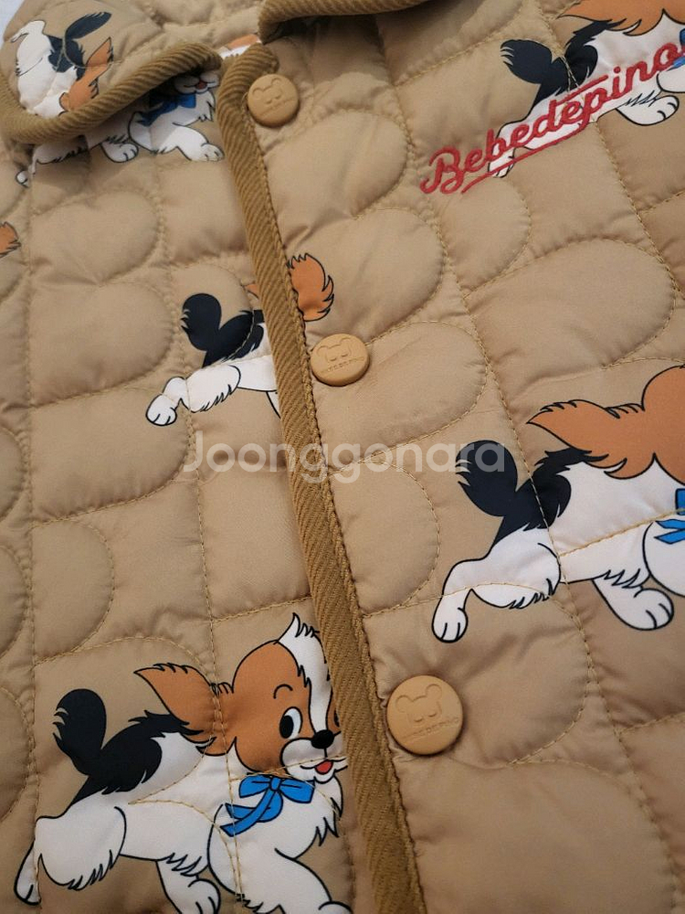 (시착만)베베드피노 올오버 퍼피 패딩 재킷 120--1