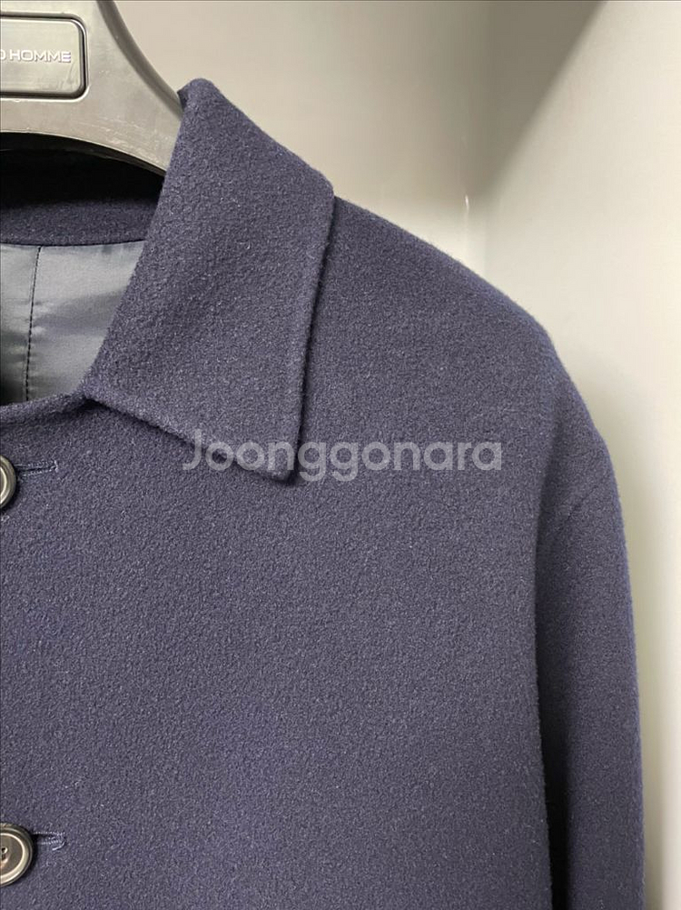 솔리드옴므 네이비 캐시미어 발마칸 핸드메이드 코트 46--2