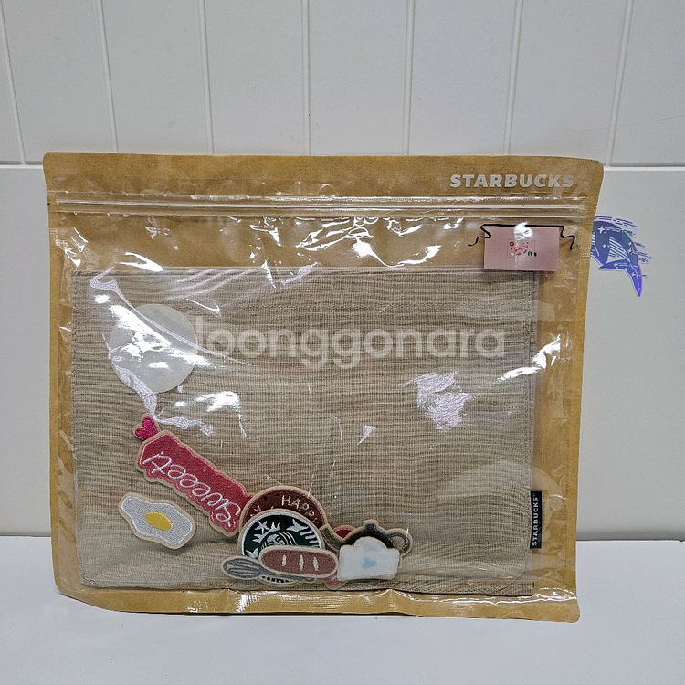 스타벅스 발렌타인 DIY 에이프런 앞치마 파우치 소품--0