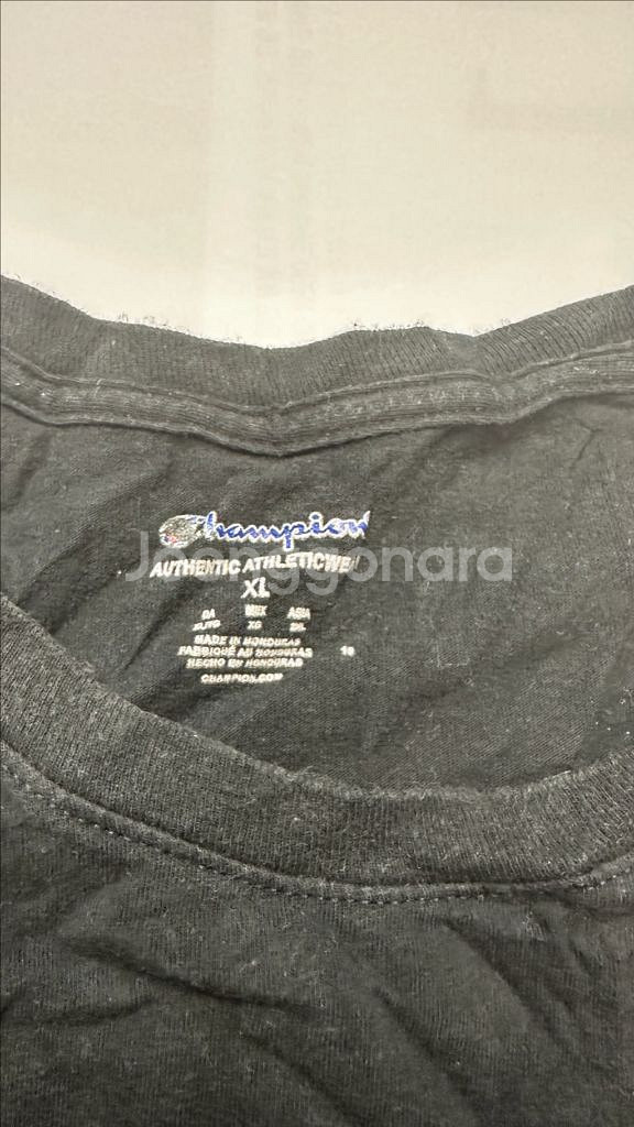 챔피온 검정 반팔티 XL--1