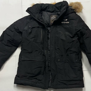 아이더 검정 오리털 숏패딩 XL