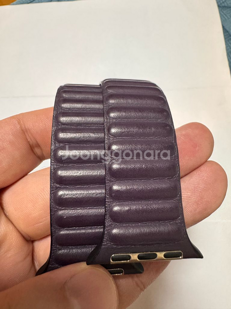 애플 정품 애플워치 스트랩 레더링크 45mm--1