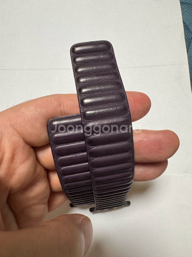 애플 정품 애플워치 스트랩 레더링크 45mm--3