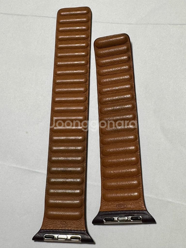 애플 정품 애플워치 스트랩 레더링크 45mm--5