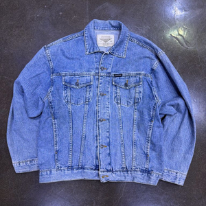 캔톤 빈티지 워싱 클래식핏 데님자켓 청자켓 L