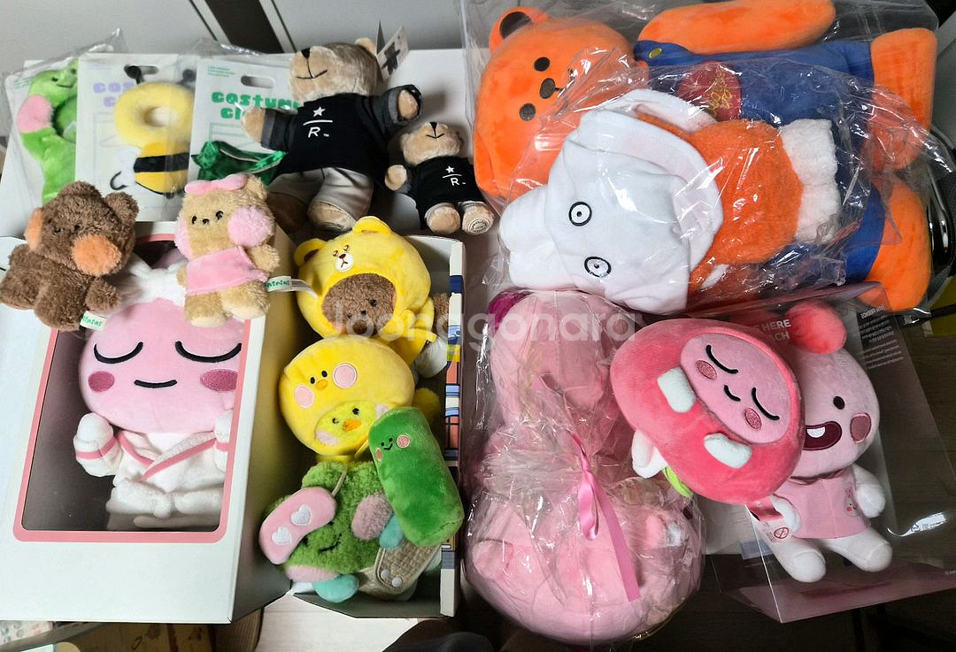 위글위글, 스타벅스 베어리, 카카오, 라인프렌즈 솜인형 일괄 처분--0