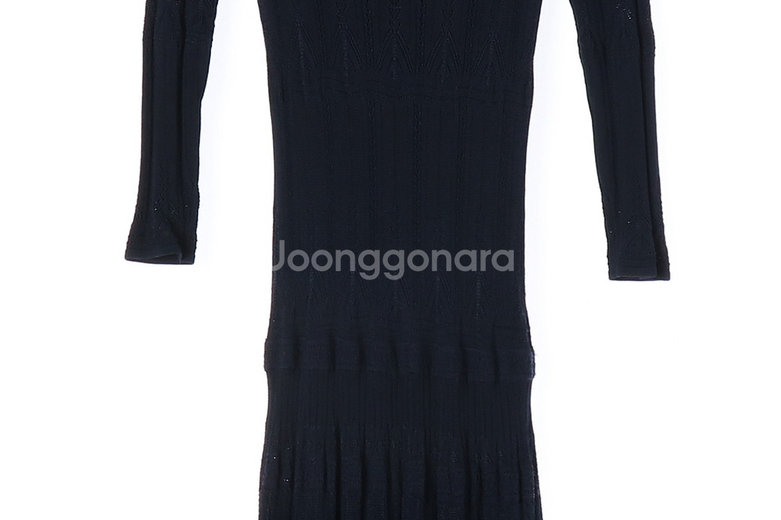 (정품)[XS]폴로 랄프 로렌 네이비 레이어드 롱 긴팔 니트원피스--2