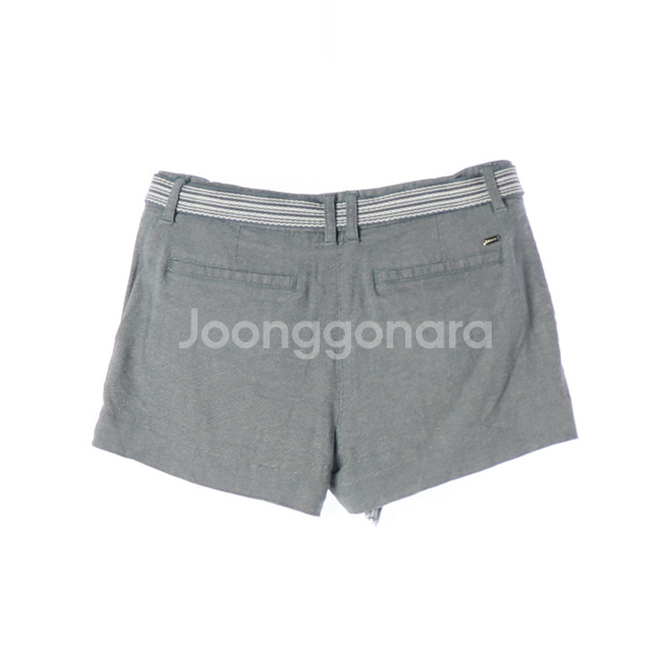 [XS]타미힐피거 린넨 그린 벨트 쇼츠 반바지 치노 팬츠--3