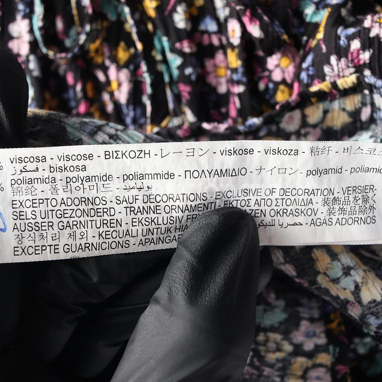 [XS]자라 블랙 멀티 플로럴 긴팔 미니 셔츠원피스--6