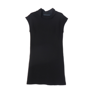 [S]자라 블랙 터틀넥 민소매 미니 원피스 드레스