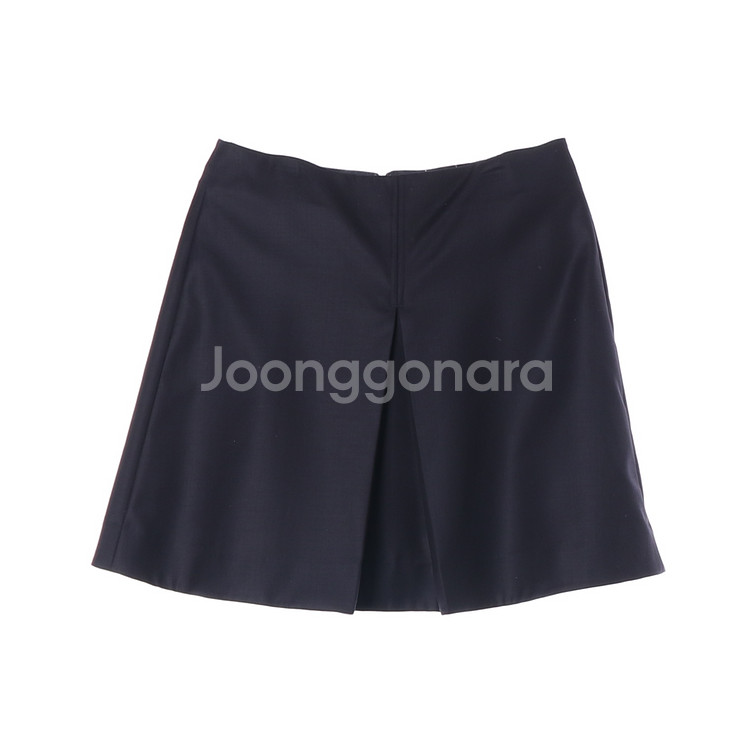 [M]코스 울100% 네이비 미니 스커트 치마--0