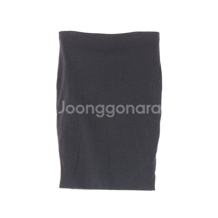 [M]자라 그레이 H라인 코튼 스커트 치마--0