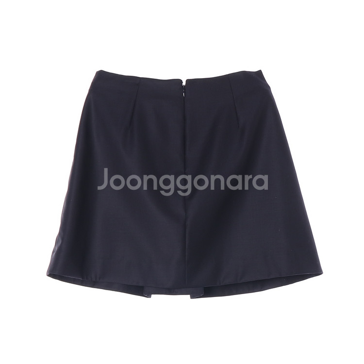 [M]코스 울100% 네이비 미니 스커트 치마--3