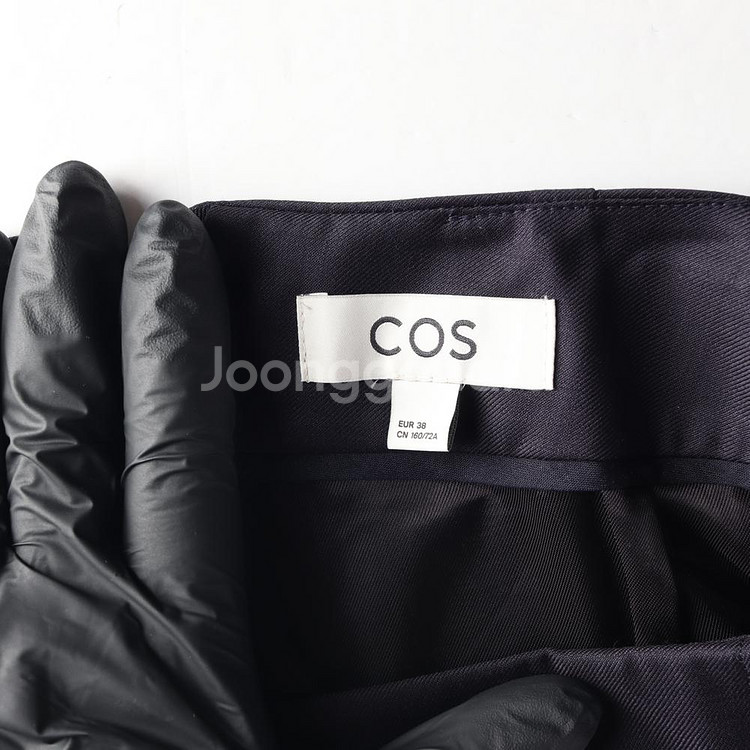 [M]코스 울100% 네이비 미니 스커트 치마--4