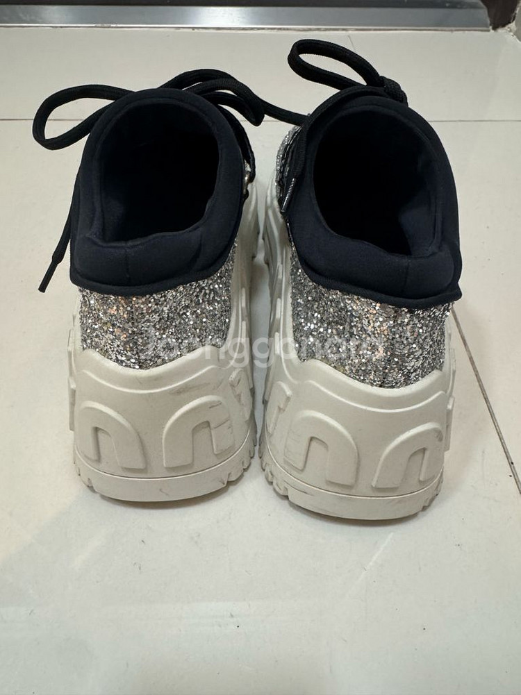 미우미우 크리스탈 플랫폼 스니커즈 1회착용--2