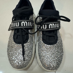 미우미우 크리스탈 플랫폼 스니커즈 1회착용