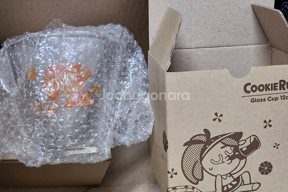 쿠키런 유리 머그컵 오렌지맛 쿠키--0