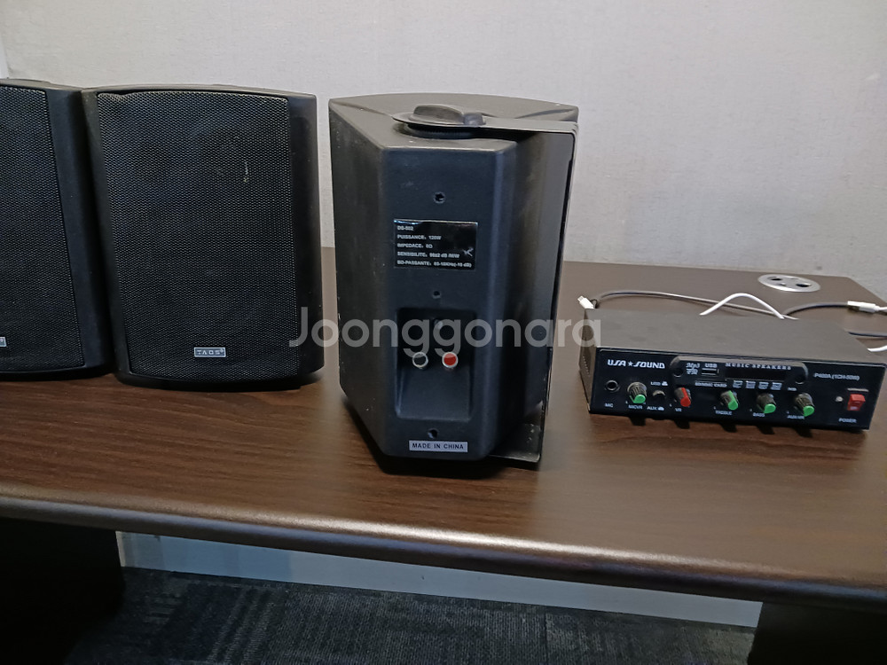 카페/교회/매징/펜션/레스토랑/마트용 USB 오디오 리시버 + 스피커 세트--7