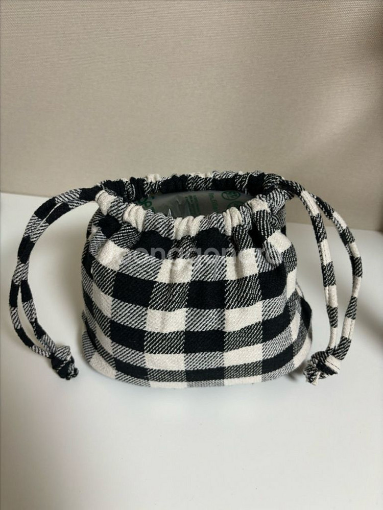 [미사용]여성 복조리 체크 가방--0