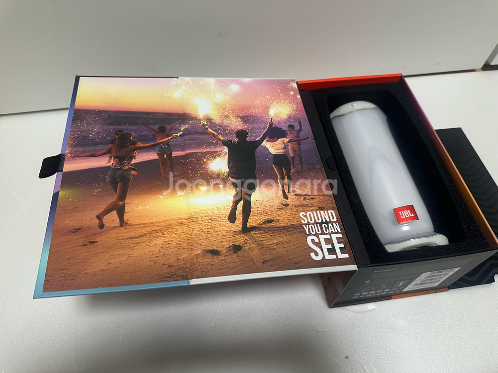 (박스 O)JBL PULSE4 정품 블루투스 스피커 화이트--0