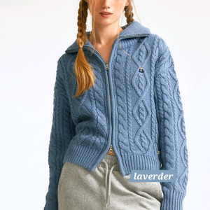 후아유 케이블 니트집업 스웨터 가디건 자켓