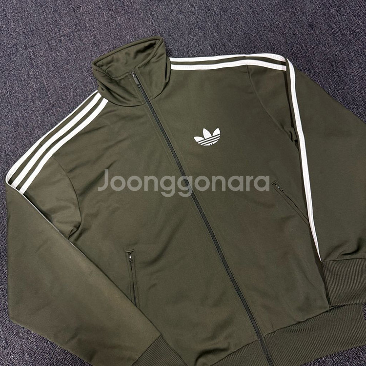 아디다스 파이어버드 카키 져지--1