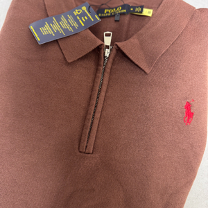 폴로 랄프로렌 하프집업 긴팔니트 브라운 M