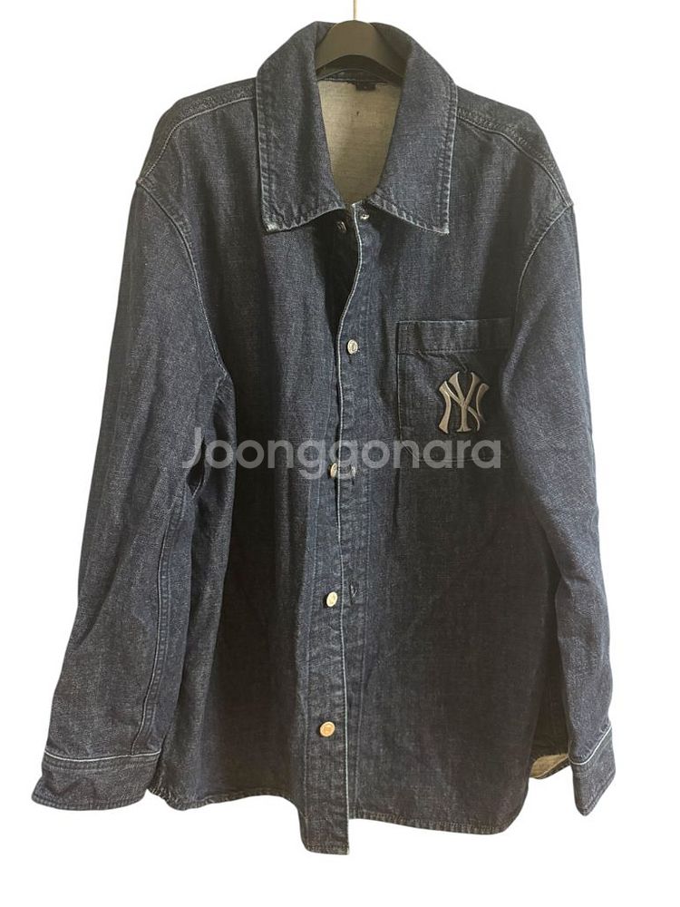 MLB 뉴욕 양키스 데님 셔츠 자켓--1