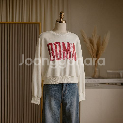 여성 쭈리 간절기 숏 맨투맨--0