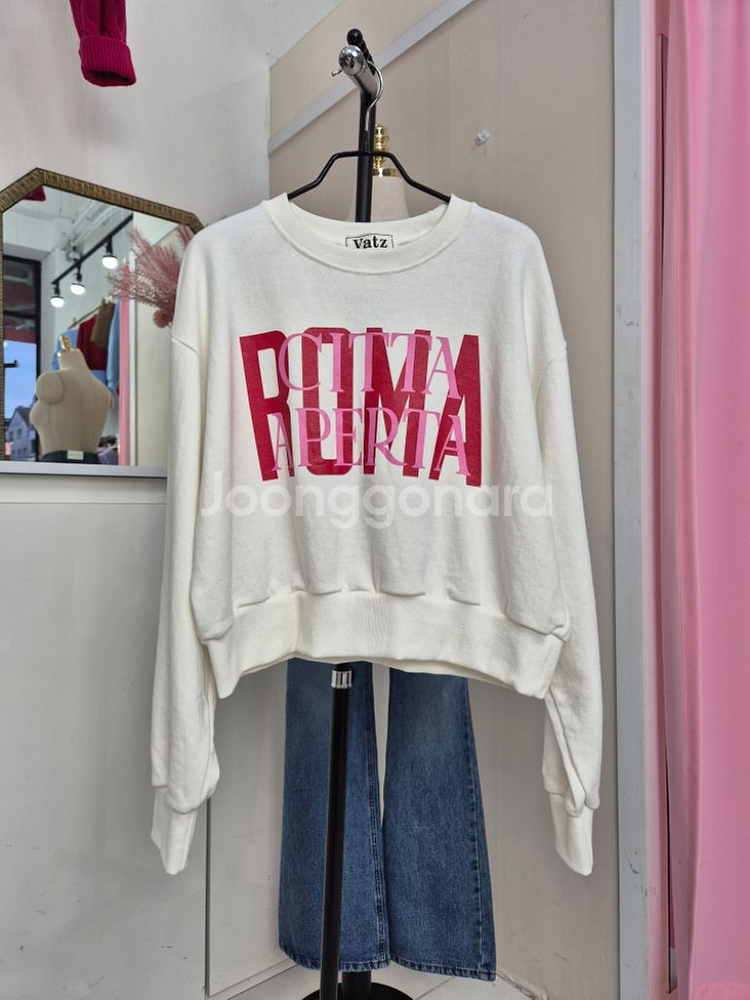 여성 쭈리 간절기 숏 맨투맨--2