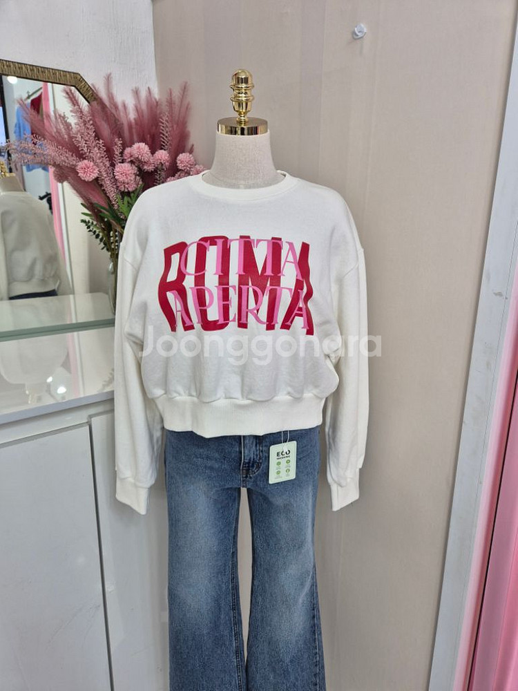 여성 쭈리 간절기 숏 맨투맨--3