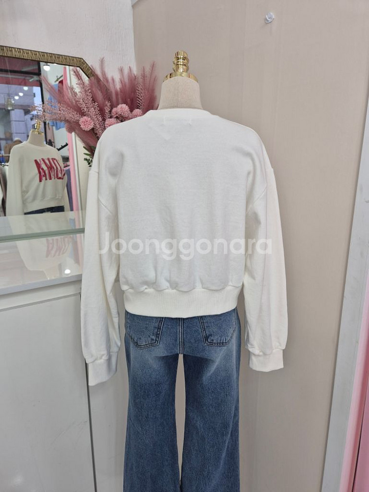 여성 쭈리 간절기 숏 맨투맨--4