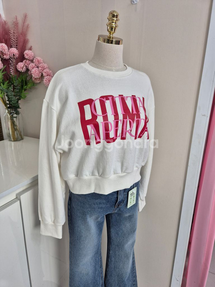 여성 쭈리 간절기 숏 맨투맨--5