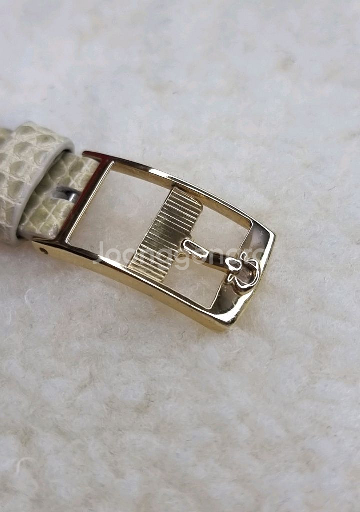 오메가 드빌 빈티지 체크 샴페인 다이얼 수동 여성시계--5