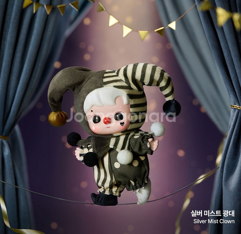 팝마트 하치푸푸 와이소시리어스 키링 - 실버미스트광대--0