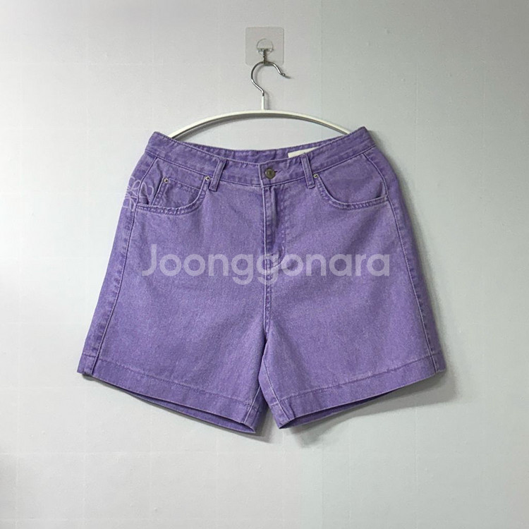 새제품 퍼플 데님 반바지 M--0