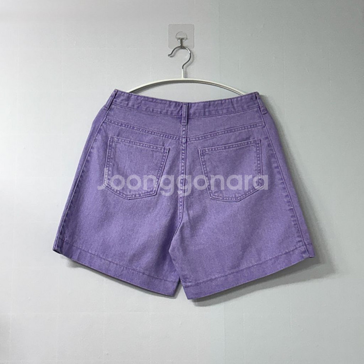 새제품 퍼플 데님 반바지 M--1