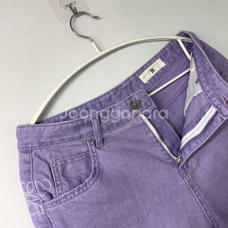 새제품 퍼플 데님 반바지 M--2