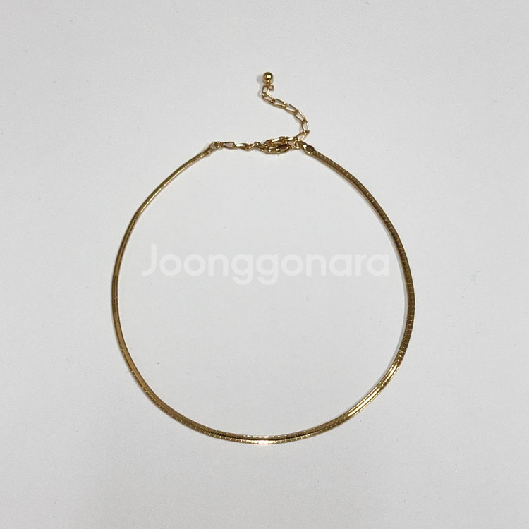 새제품 뱀줄 골드 네크리스--0