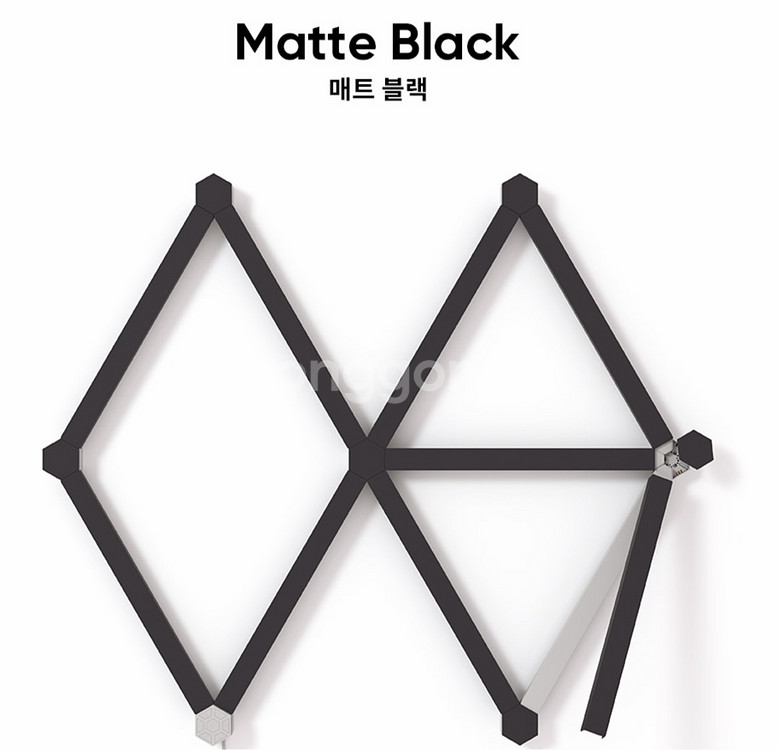 나노리프 라인 블랙 스킨 lines 추가 전원 커넥터--2