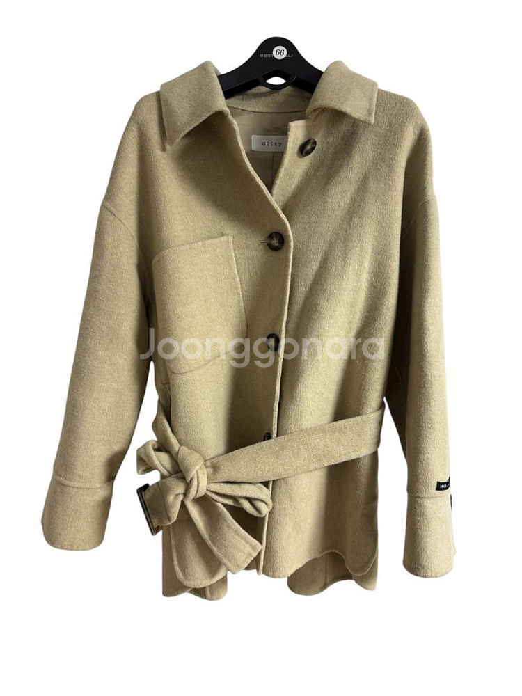 clizy 클리지 벨티드 핸드메이드 코트--0