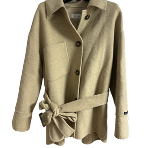 clizy 클리지 벨티드 핸드메이드 코트