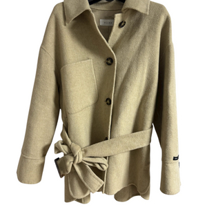 clizy 클리지 벨티드 핸드메이드 코트