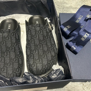 25SS 디올 아쿠아뮬 슬리퍼 43 블랙