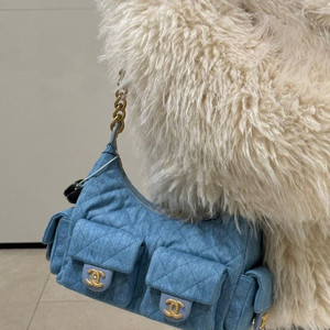 지존 샤넬 크루즈 데님 라지 호보백 블루 25 187