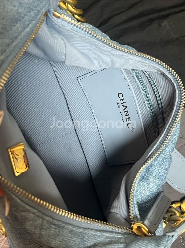 지존 샤넬 크루즈 데님 라지 호보백 블루 25 187--8